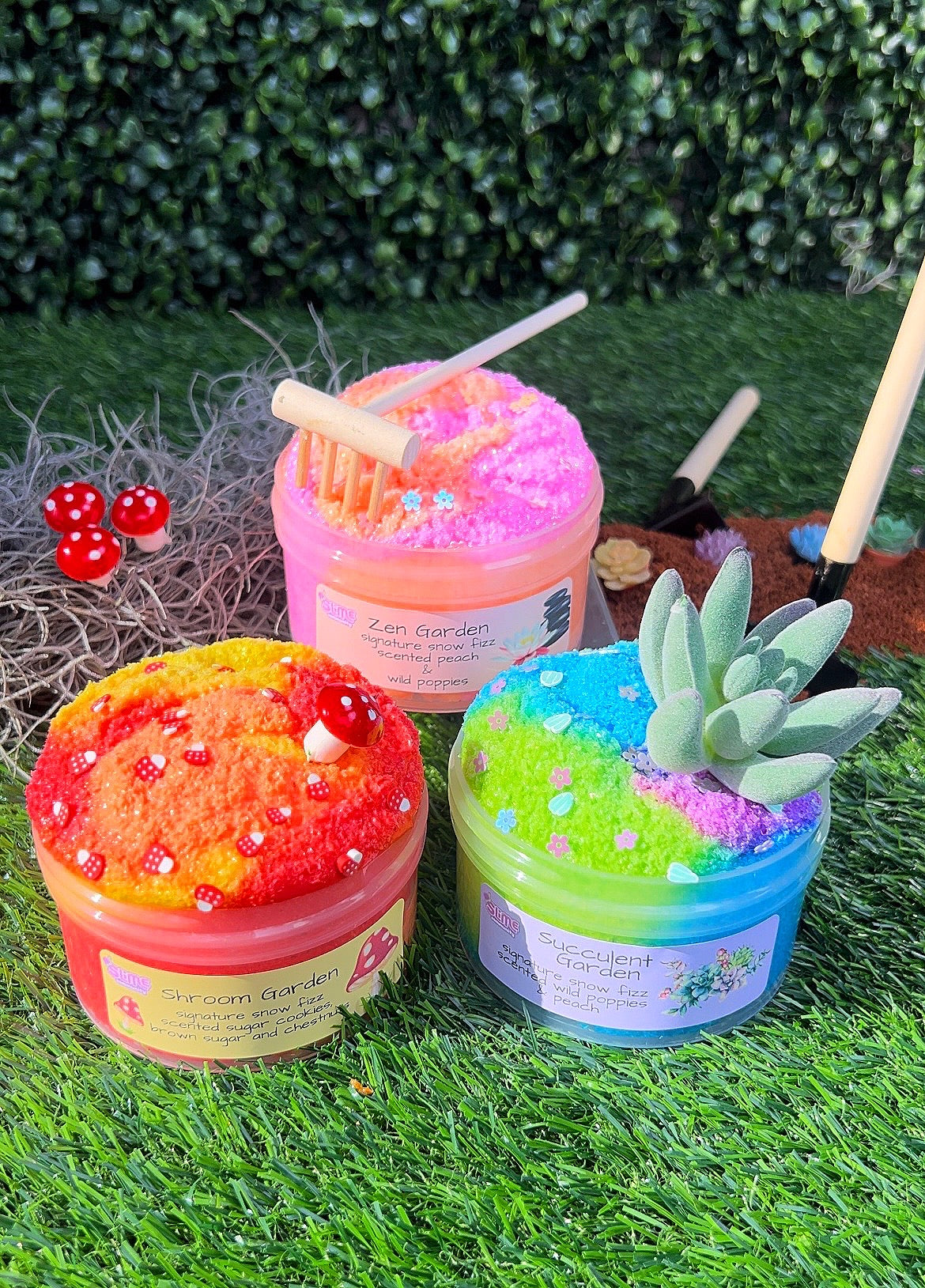 The Garden Collection a trio of 6 oz. Snow fizz slimes